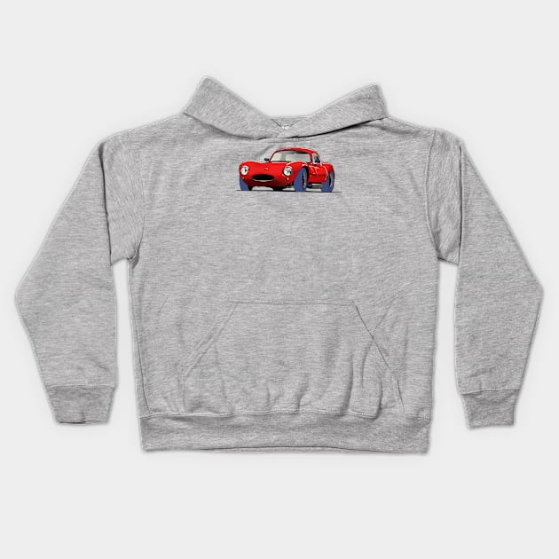 Ginetta G4 Vintage Sports Car in Red Kids Hoodie by Webazoot